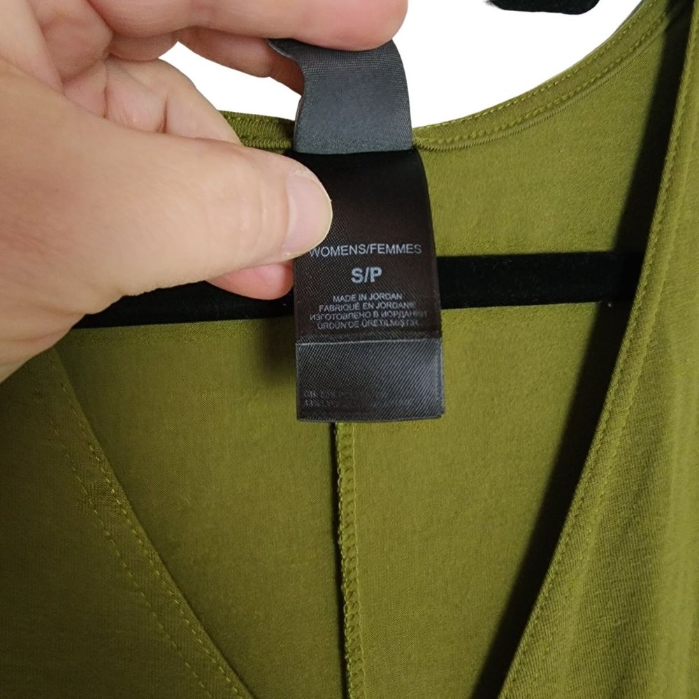 The North Face Kayla Olive Floral Wrap Jersey Pocket Midi Dress Sz S - Picture 4 of 4